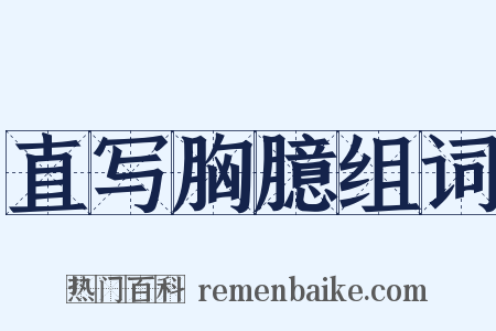 直写胸臆组词是什么意思的图片